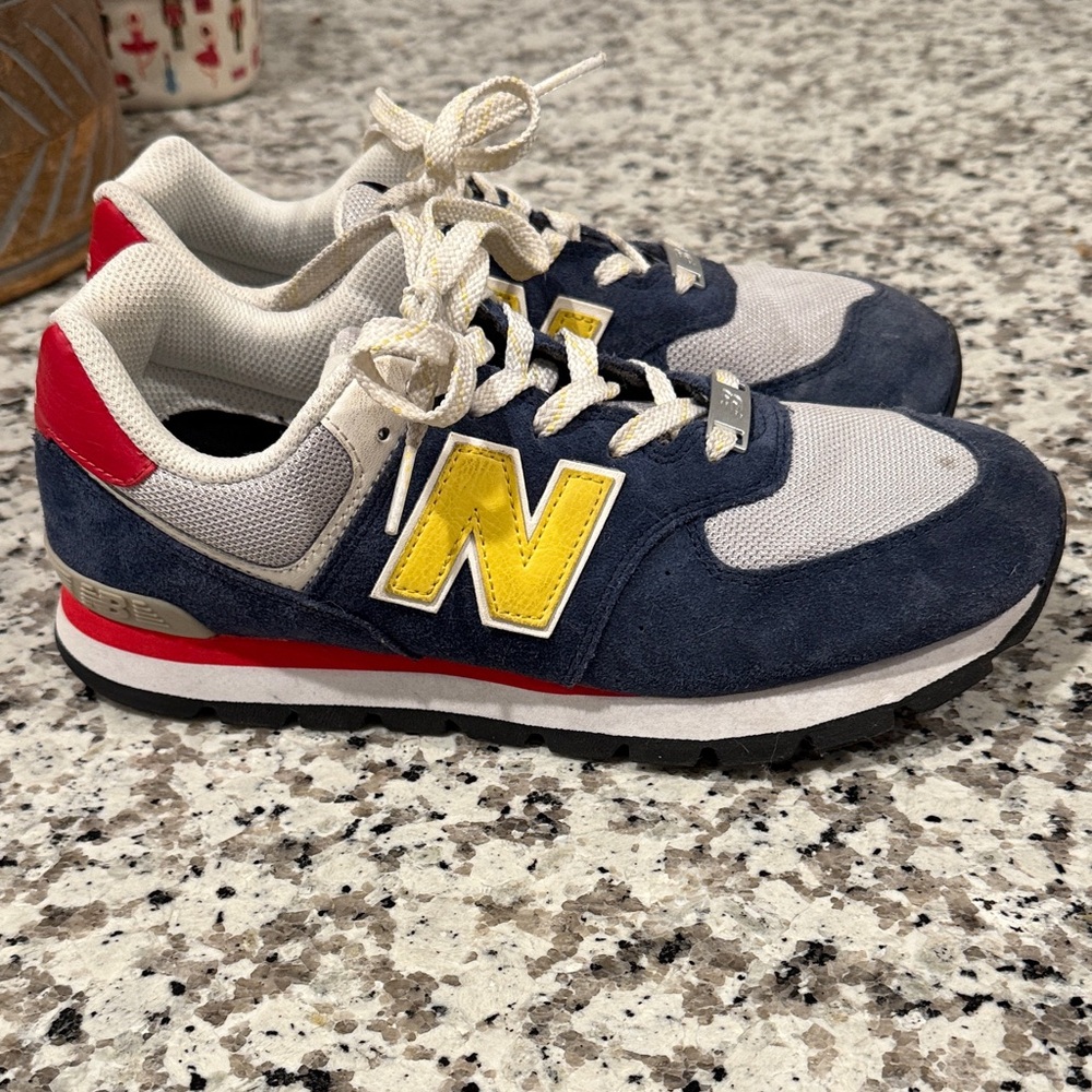 New Balance Blue and Yellow Athletic Shoes